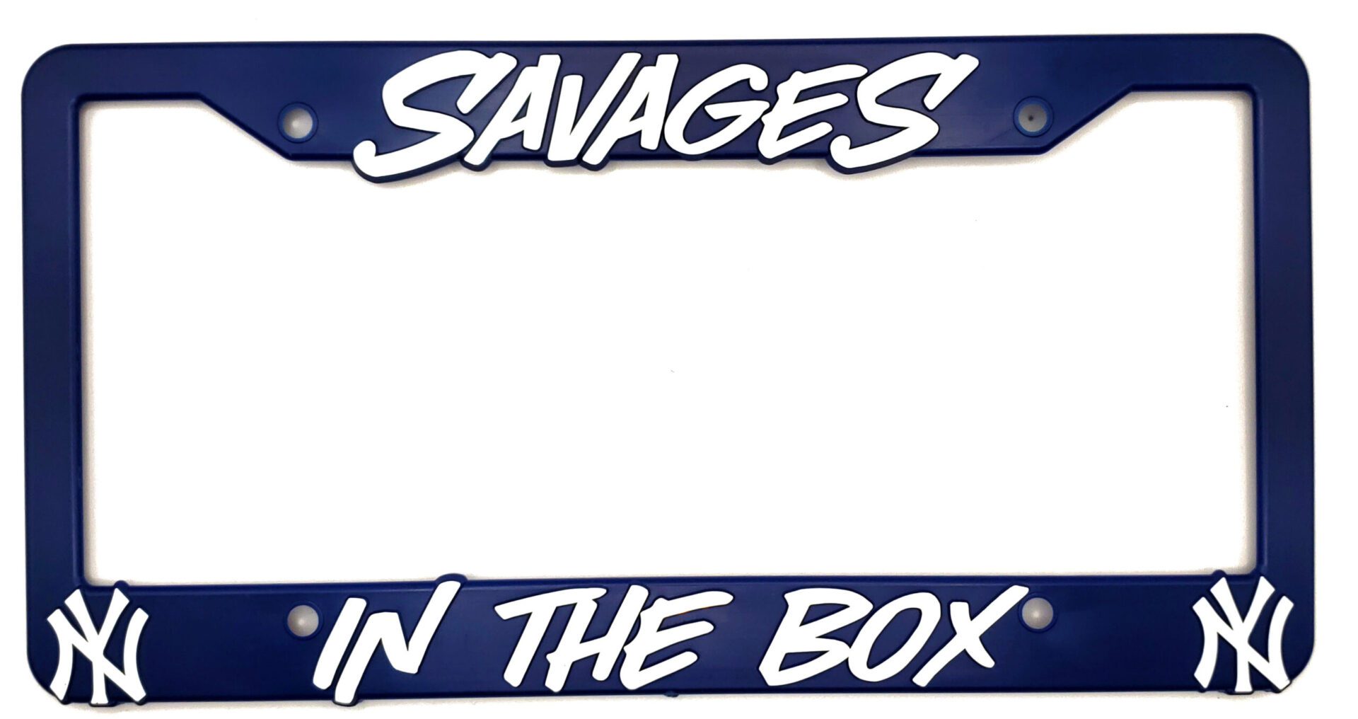 NY Yankees “Savages in the Box” License Plate Frame