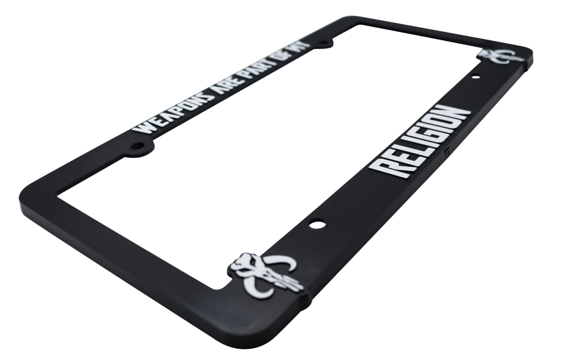 Weapons Are Part Of My Religion 3D Raised License Plate Frame